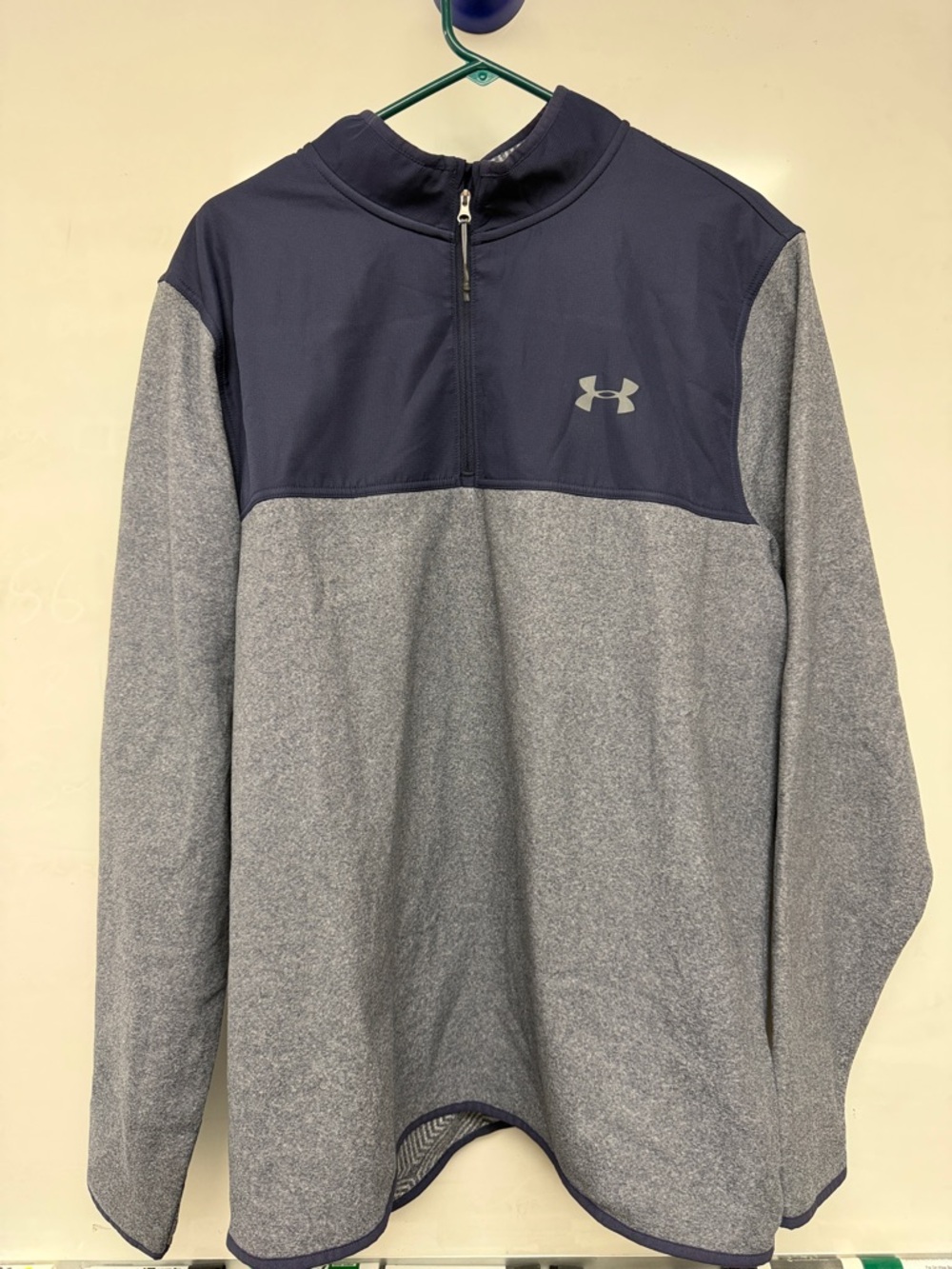 Under Armour Navy and Gray Half-Zip Athletic Pullover